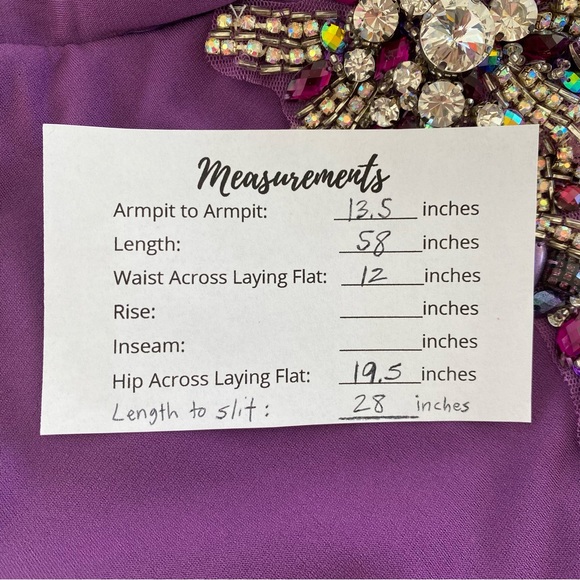 Terani Couture One Shoulder Rhinestone Beaded Formal Maxi Gown Dress Purple 0 - Picture 16 of 16